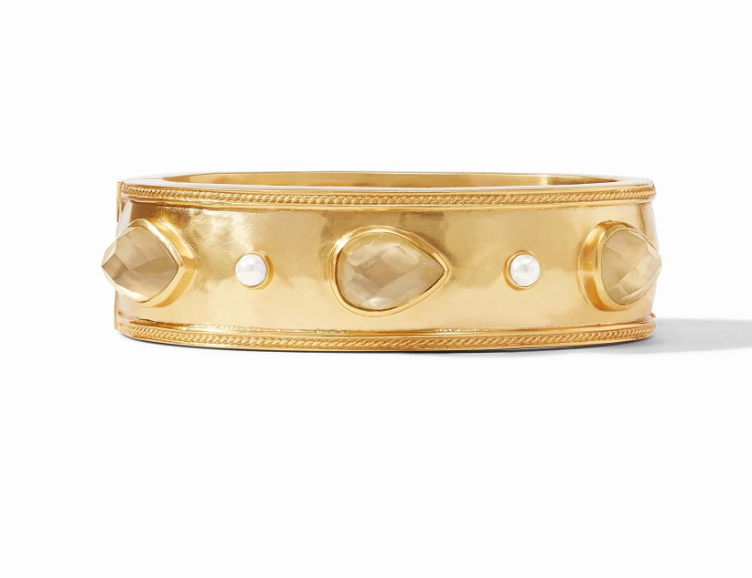 Cannes Statement Hinge Bracelet Iridescent Champagne