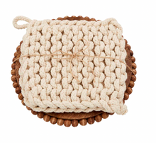 Load image into Gallery viewer, Beaded Trivet with Crochet Holder
