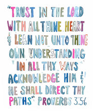Load image into Gallery viewer, Proverbs 3:5-6 Framed Print
