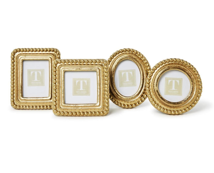 Beaded Texture Gold Frames
