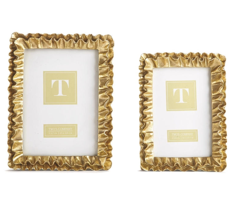 Gold Ruffle Photo Frames