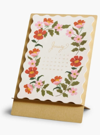 2025 Strawberry Fields Brass Easel Calendar