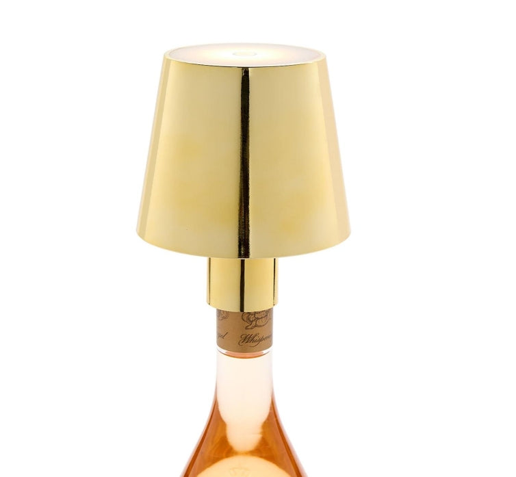 LED Gold Lampshade Bottle Lamp