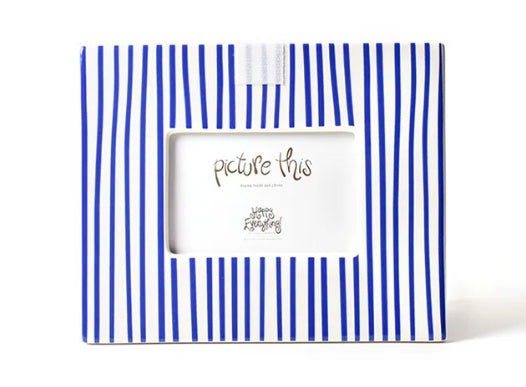Indigo Skinny Stripe Mini Rectangle Frame