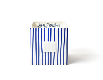 Indigo Skinny Stripe Medium Nesting Cube