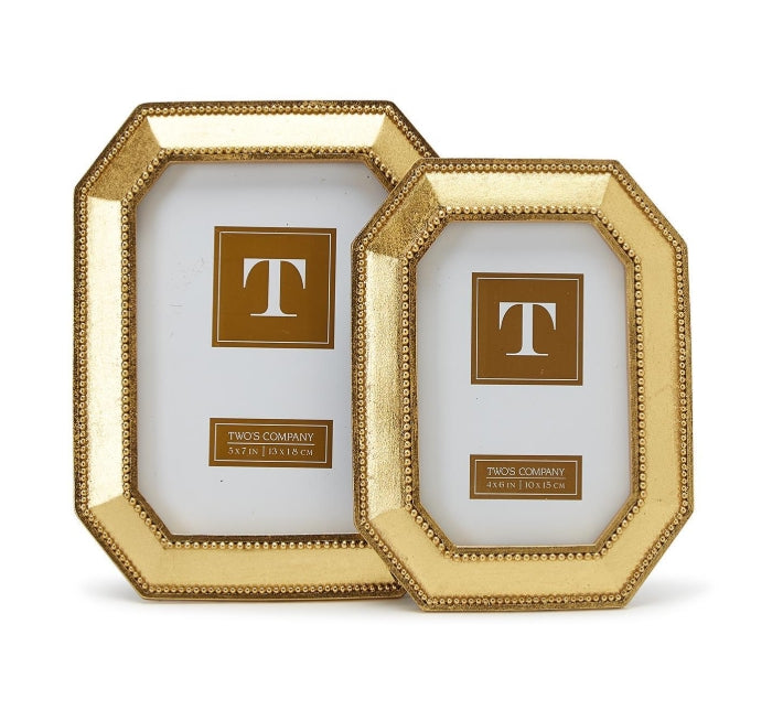 Beads of Gold Photo Frame