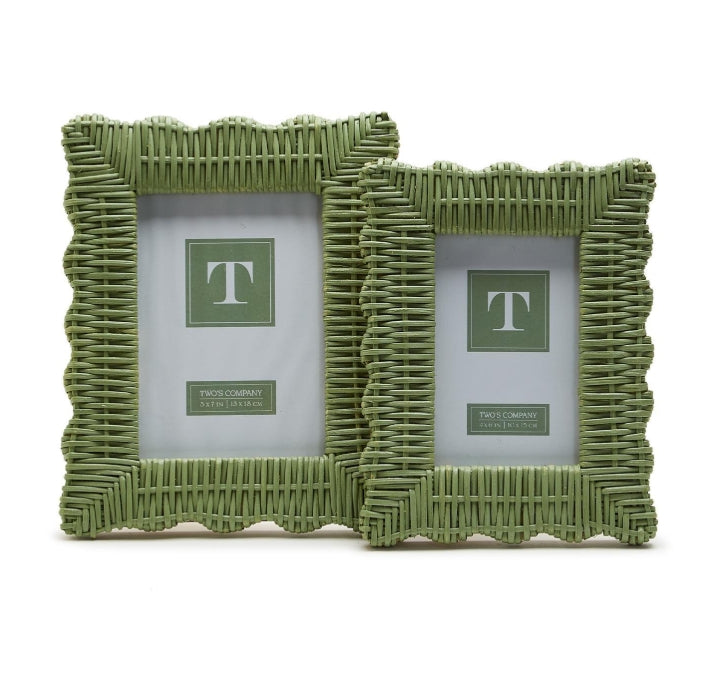 Green Wicker Frames