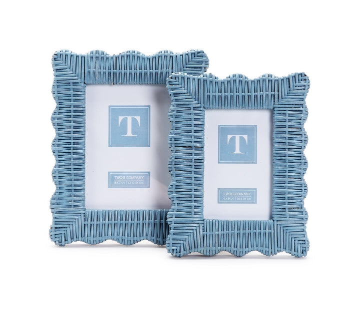 Blue Wicker Frames