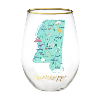 Mary Square Stemless Wine Mississippi