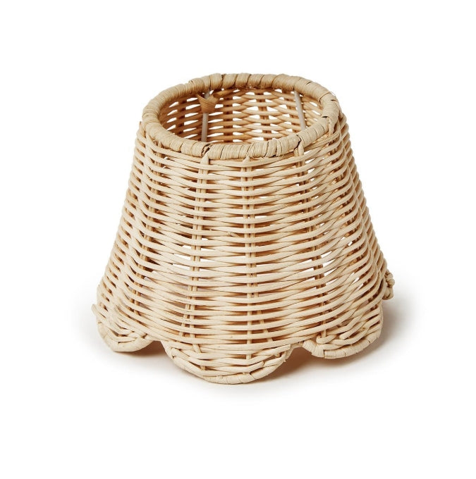 Rattan Scalloped Lamp Shade