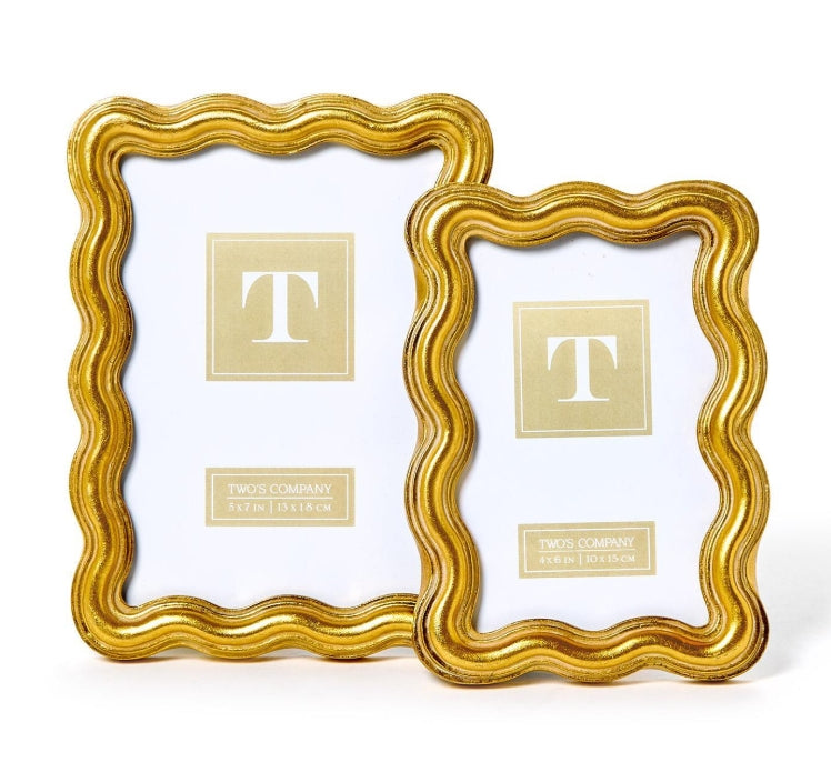 Triple Wave Gold Photo Frames