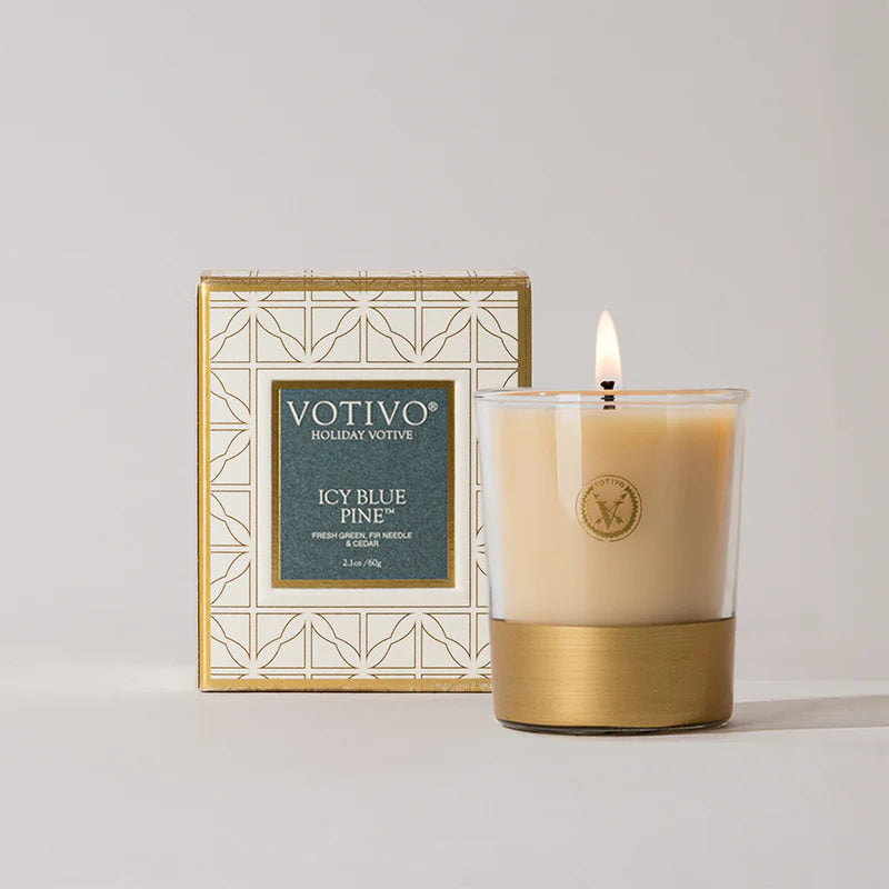 Icy Blue Pine Candles