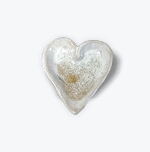 Tab Boren Pottery Tiny White Heart