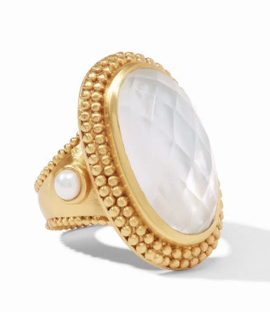 Flora Statement Ring Iridescent Clear Crystal