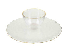 Load image into Gallery viewer, Glass Reverse Pedestal Chip &amp; Dip
