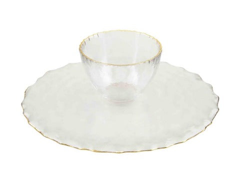 Glass Reverse Pedestal Chip & Dip