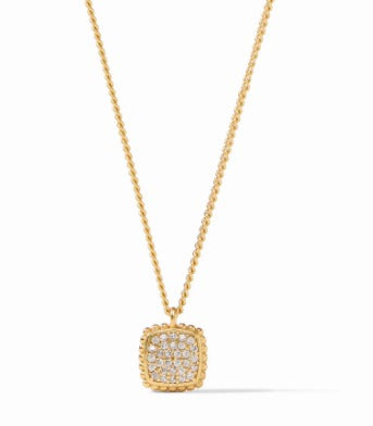 Noel Pave Solitaire Necklace CZ