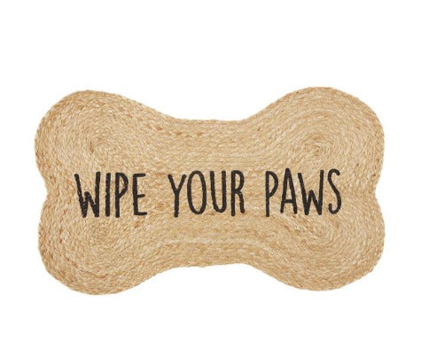 Jute Dog Bone Door Mat