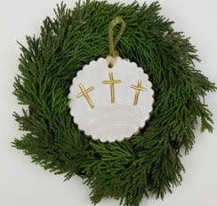 Tab Boren Large Three Cross Ornament