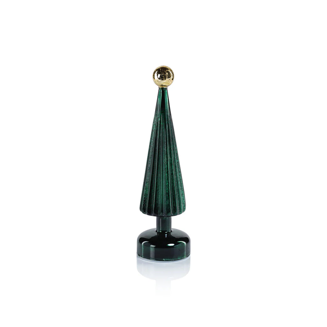 Tree with Globe Finial - Green w/ Gold