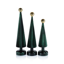 Load image into Gallery viewer, Tree with Globe Finial - Green w/ Gold
