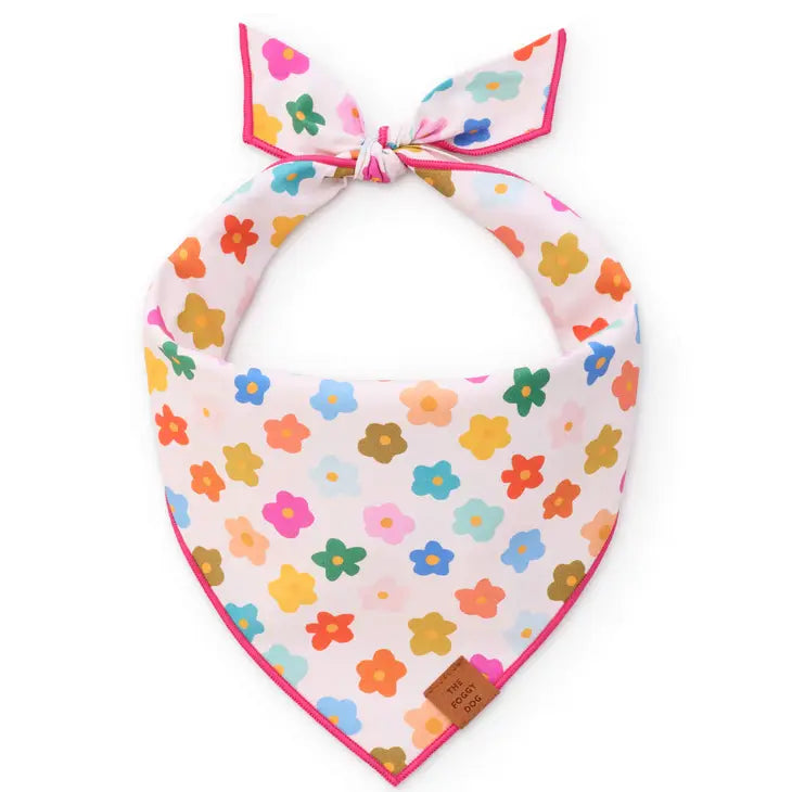 Rainbow Flower Dog Bandana