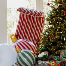 Load image into Gallery viewer, Red Stripe Inflatable Toboggan Sled
