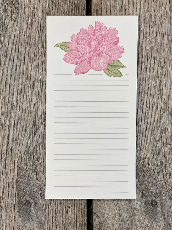 Peony Pattern Notepad