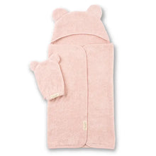 Load image into Gallery viewer, Hooded Towel + Wash Mitt Set Blush
