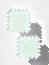 Load image into Gallery viewer, Acrylic Green &amp; White Coaster
