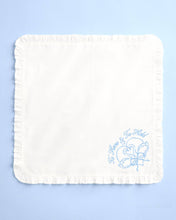 Load image into Gallery viewer, Swan Handkerchief | blue, bridal, wedding ruffle embroidered
