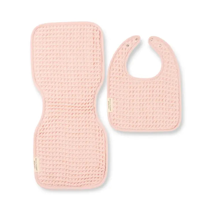 Reversible Bib + Burp Set Blush