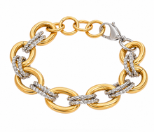 Load image into Gallery viewer, Gilded Harmony Mixed Metal Chain Bracelet | 18k Gold Plated Stainless Steel
