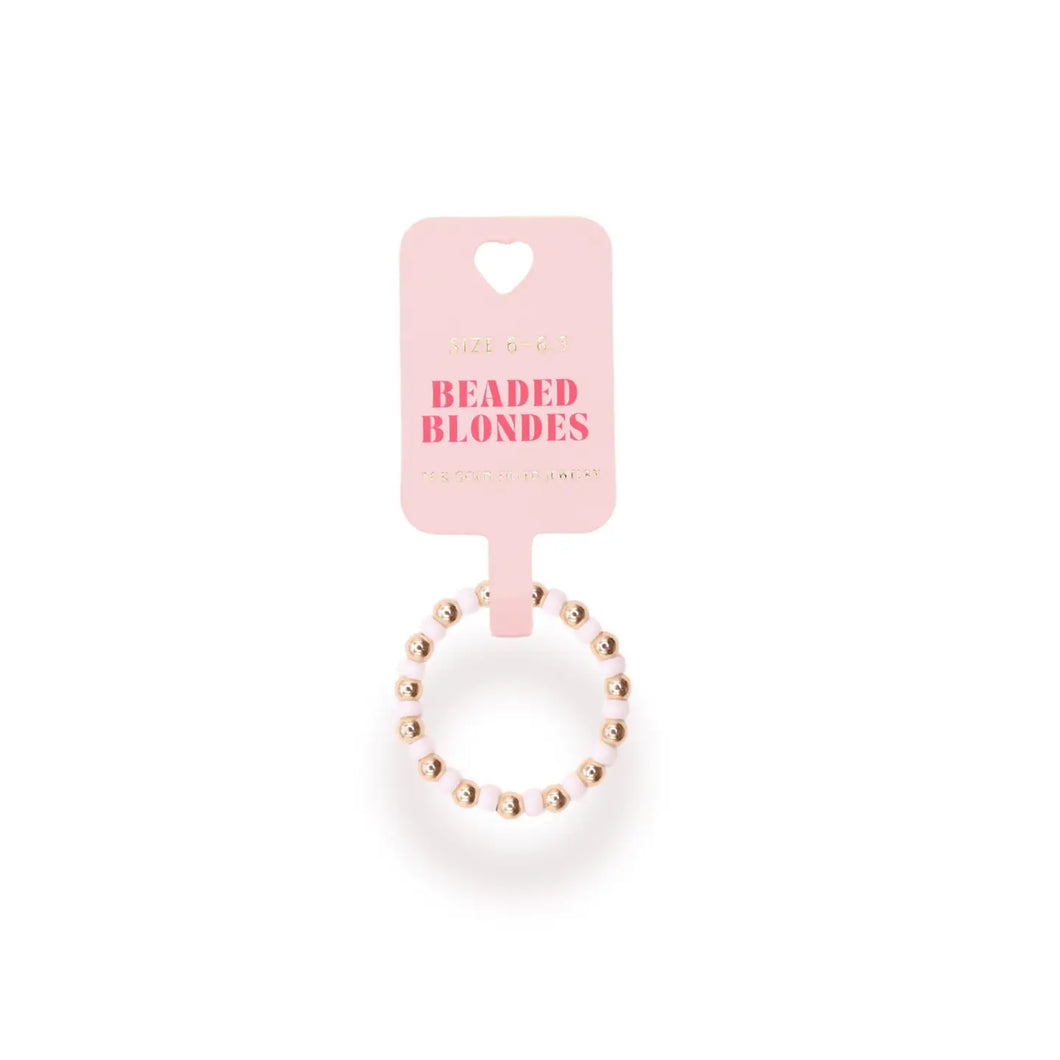 White Demi Ring