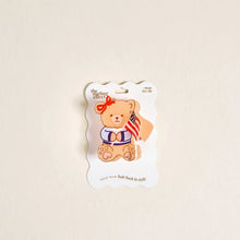 Load image into Gallery viewer, Shape Up Claw Clip–Star Spangled Bear
