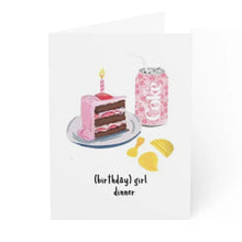 Load image into Gallery viewer, Birthday Girl Dinner - Note Card
