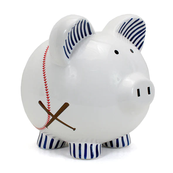 Baseball Pig Piggy Bank