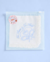 Load image into Gallery viewer, Swan Handkerchief | blue, bridal, wedding ruffle embroidered
