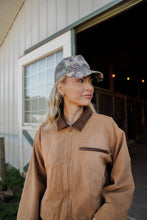 Load image into Gallery viewer, He's Hunting - Camo Vintage Trucker Hat
