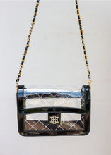 Load image into Gallery viewer, Quinn Quilted Clear Bag - Black Patent
