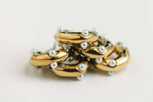 Load image into Gallery viewer, Diamond and Pearl Chunky Huggie Statement Earrings
