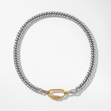 Load image into Gallery viewer, Harlow Silver Two-Tone Chain Necklace | Stainless Steel + Waterproof
