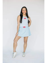 Load image into Gallery viewer, The Alli Ribbed Tank Hotty Toddy Woven Label | Light Blue

