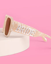 Load image into Gallery viewer, Bride Pearlized Aviator Sunglasses | bachelorette gift bride
