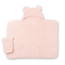 Load image into Gallery viewer, Hooded Towel + Wash Mitt Set Blush
