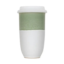 Load image into Gallery viewer, Sage Green Ceramic Travel Mug – 16oz Reusable Cup
