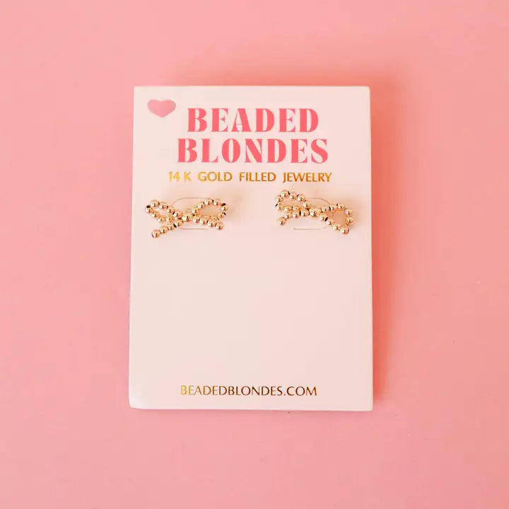 Gold Bow Earrings