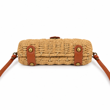 Load image into Gallery viewer, Half Moon Woven Coastal Crossbody Bag
