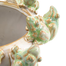 Load image into Gallery viewer, Stoneware Planter w/ Frogs on Rim
