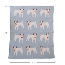 Load image into Gallery viewer, Cotton Knit Baby Blanket w/ Dogs
